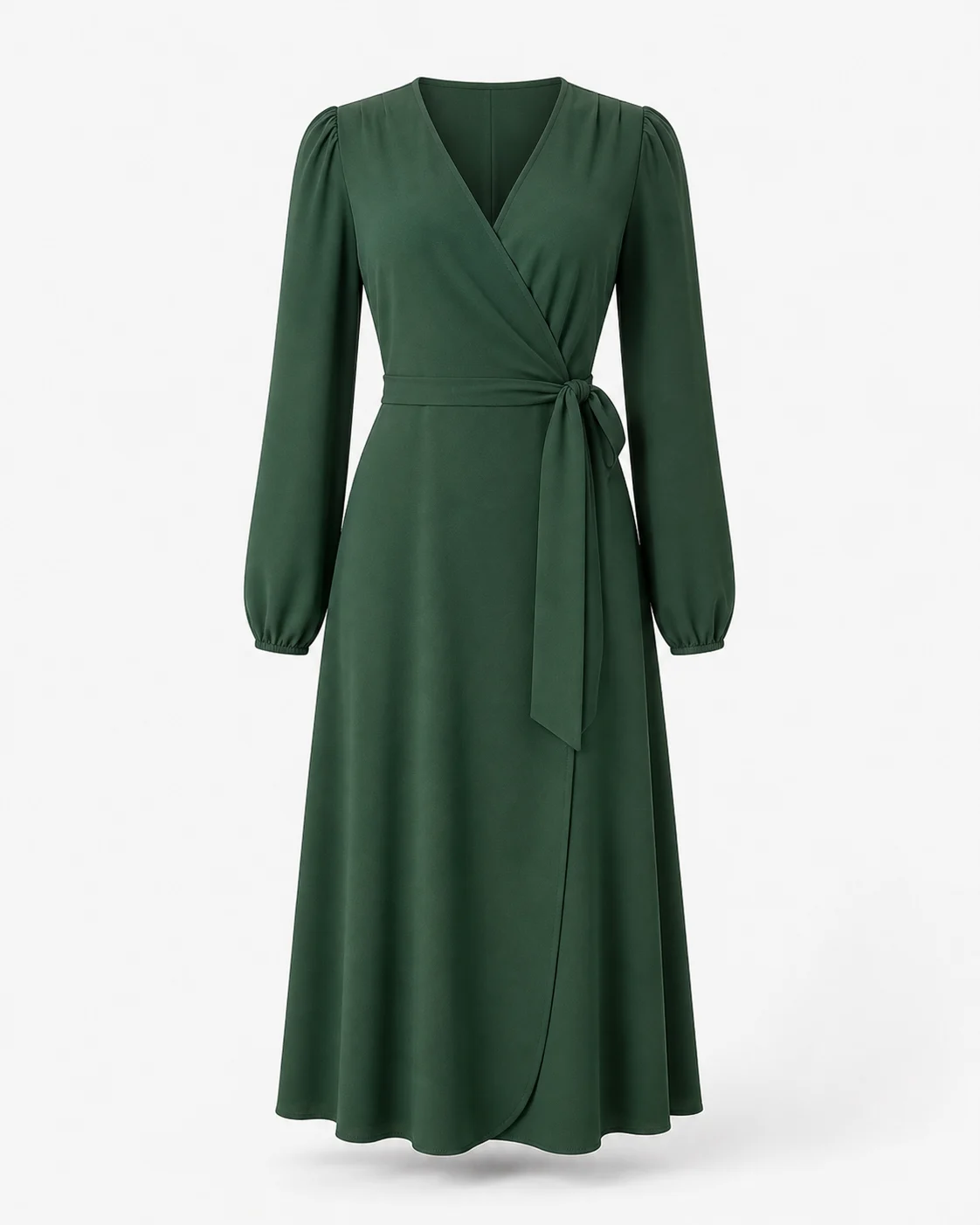 A boutique product page showing a shopper try-on result and an on-model apparel photo.